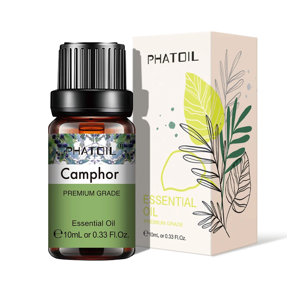 Natural Plant Essential Oil 10ml - Eucalyptus, Rose, Lemon, Bergamot, Vanilla, and Peppermint for Aromatherapy and Diffusers