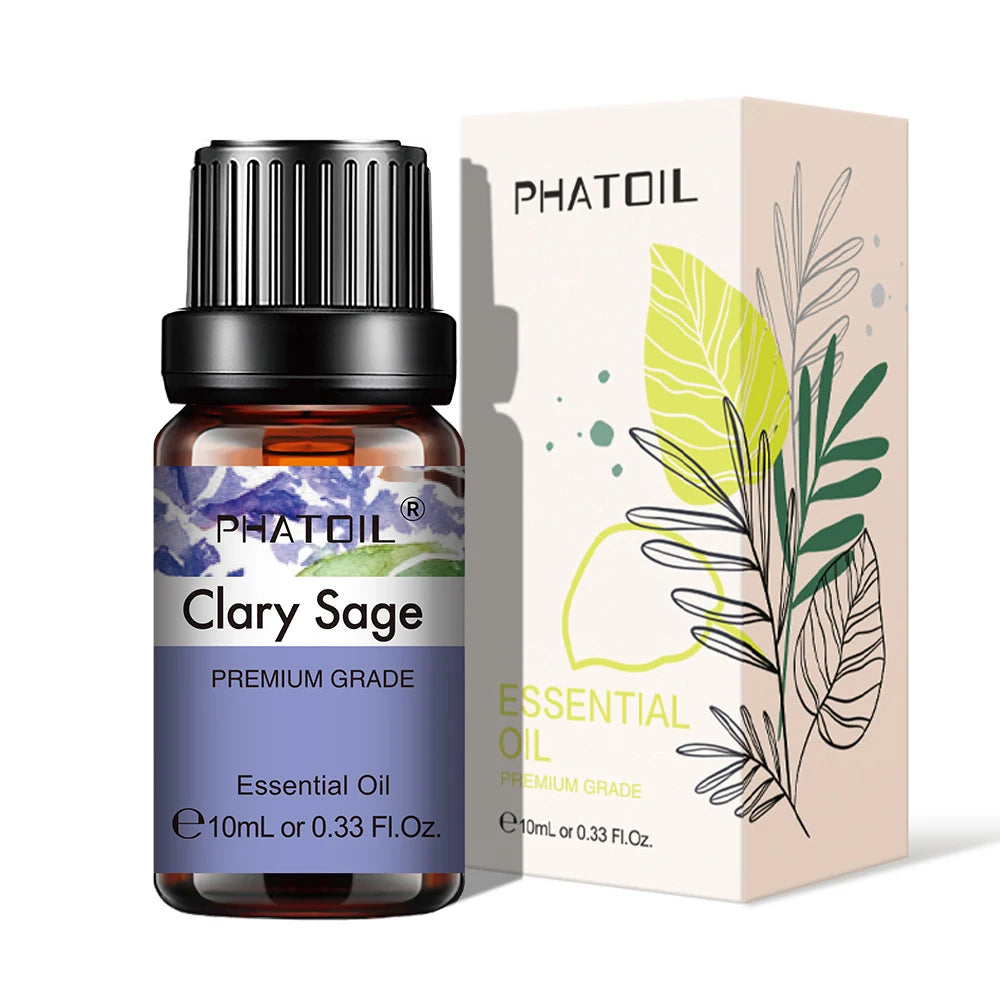 Natural Plant Essential Oil 10ml - Eucalyptus, Rose, Lemon, Bergamot, Vanilla, and Peppermint for Aromatherapy and Diffusers