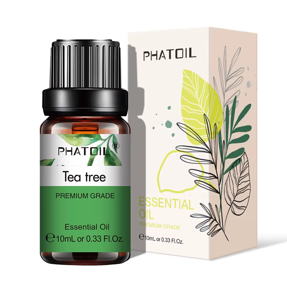 Natural Plant Essential Oil 10ml - Eucalyptus, Rose, Lemon, Bergamot, Vanilla, and Peppermint for Aromatherapy and Diffusers