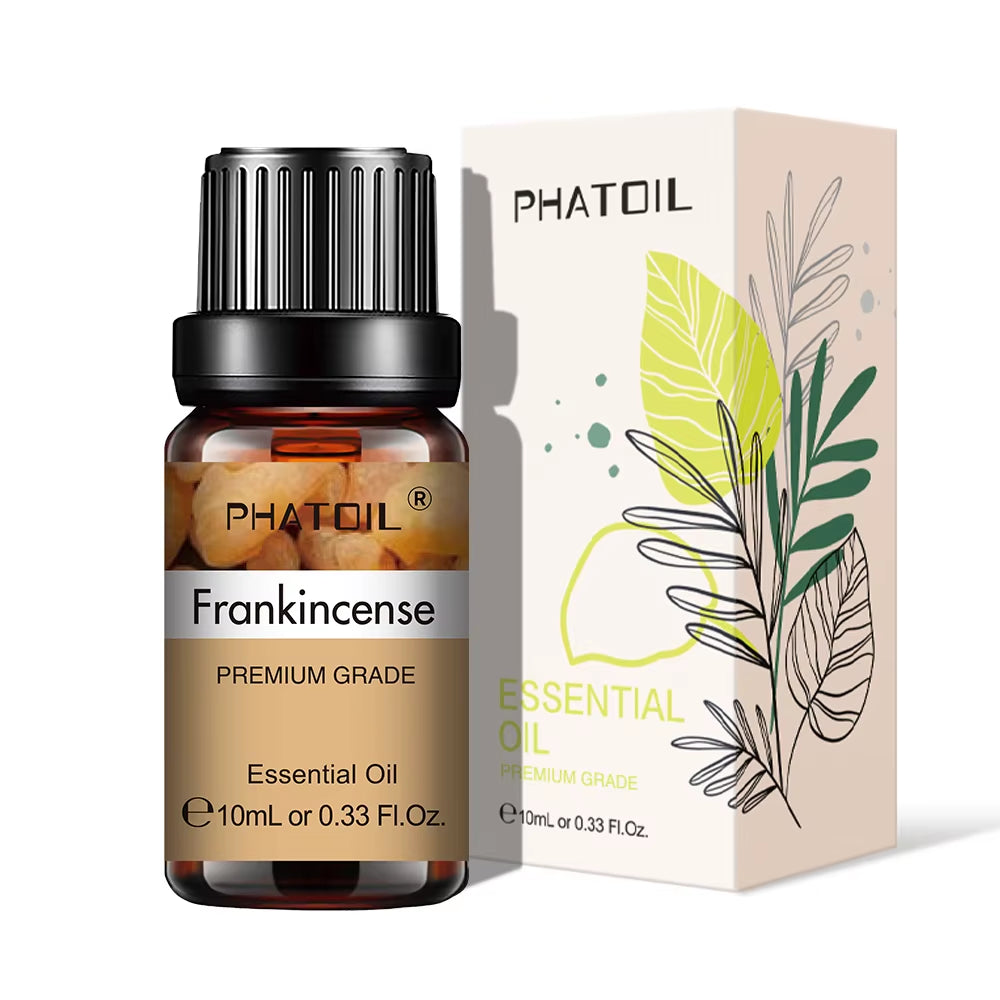 Natural Plant Essential Oil 10ml - Eucalyptus, Rose, Lemon, Bergamot, Vanilla, and Peppermint for Aromatherapy and Diffusers