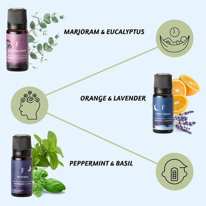 Sleep Essential Oils Set: Snooze Your Way to Bliss with 6 Pure Aromatic Wonders for Your Diffuser!