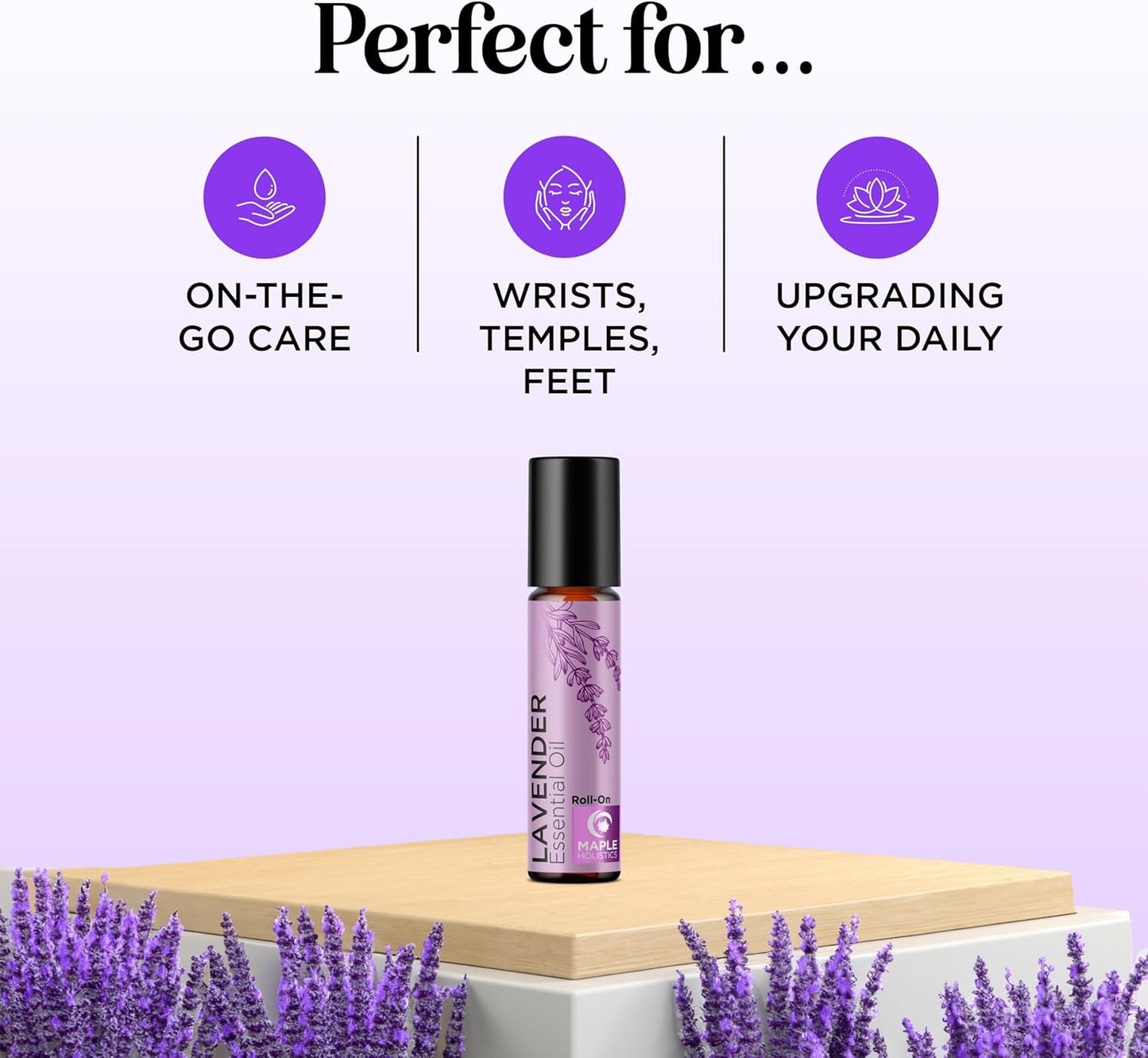 Lavender Essential Oil Roll-On: Your Go-To Sleep Buddy for Headaches and Chill Vibes – Pre-Diluted Natural Magic in a Bottle!