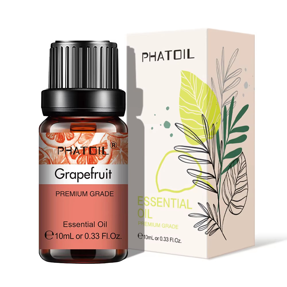 Natural Plant Essential Oil 10ml - Eucalyptus, Rose, Lemon, Bergamot, Vanilla, and Peppermint for Aromatherapy and Diffusers