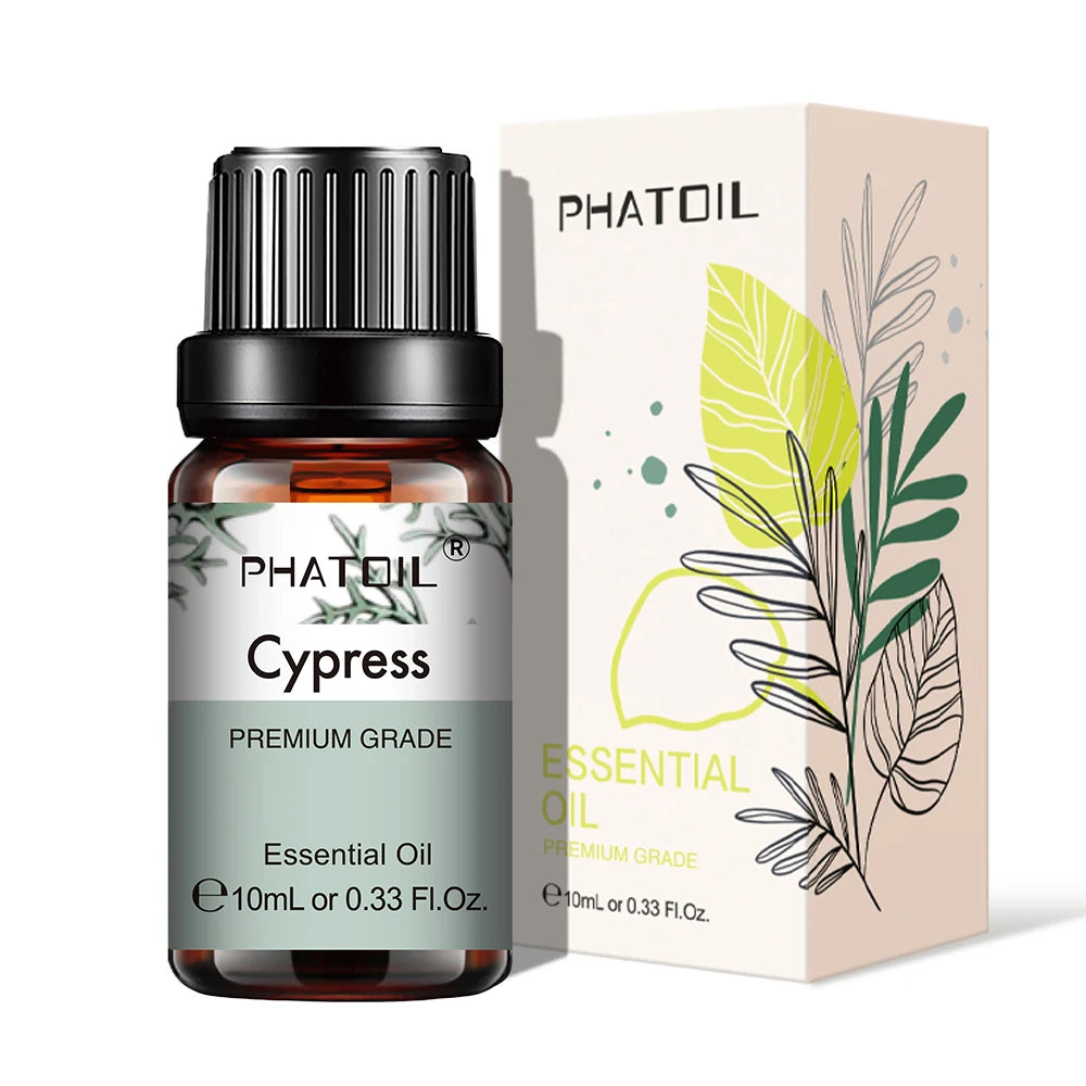 Natural Plant Essential Oil 10ml - Eucalyptus, Rose, Lemon, Bergamot, Vanilla, and Peppermint for Aromatherapy and Diffusers