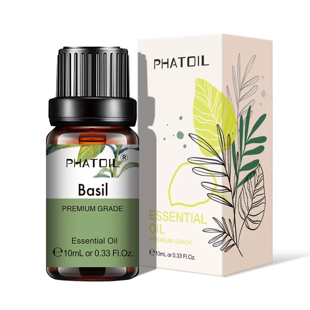Natural Plant Essential Oil 10ml - Eucalyptus, Rose, Lemon, Bergamot, Vanilla, and Peppermint for Aromatherapy and Diffusers