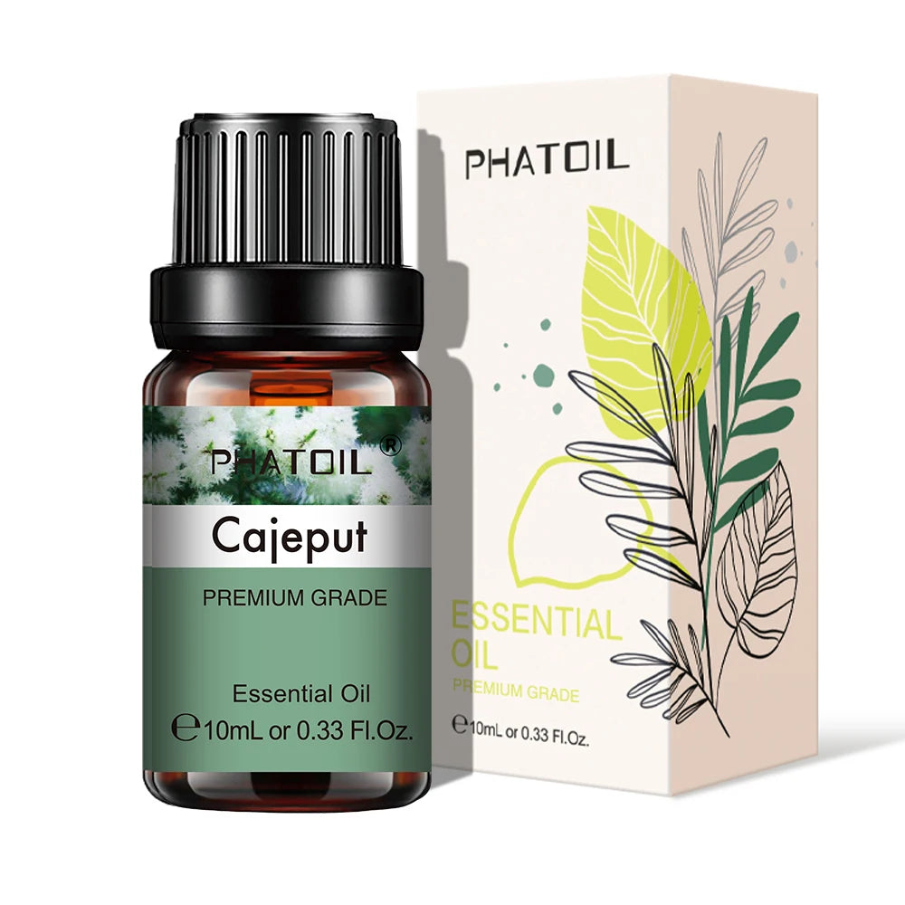 Natural Plant Essential Oil 10ml - Eucalyptus, Rose, Lemon, Bergamot, Vanilla, and Peppermint for Aromatherapy and Diffusers
