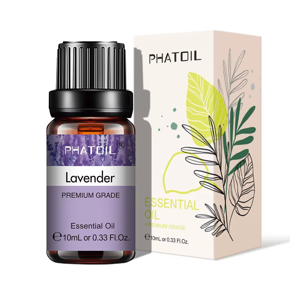 Natural Plant Essential Oil 10ml - Eucalyptus, Rose, Lemon, Bergamot, Vanilla, and Peppermint for Aromatherapy and Diffusers