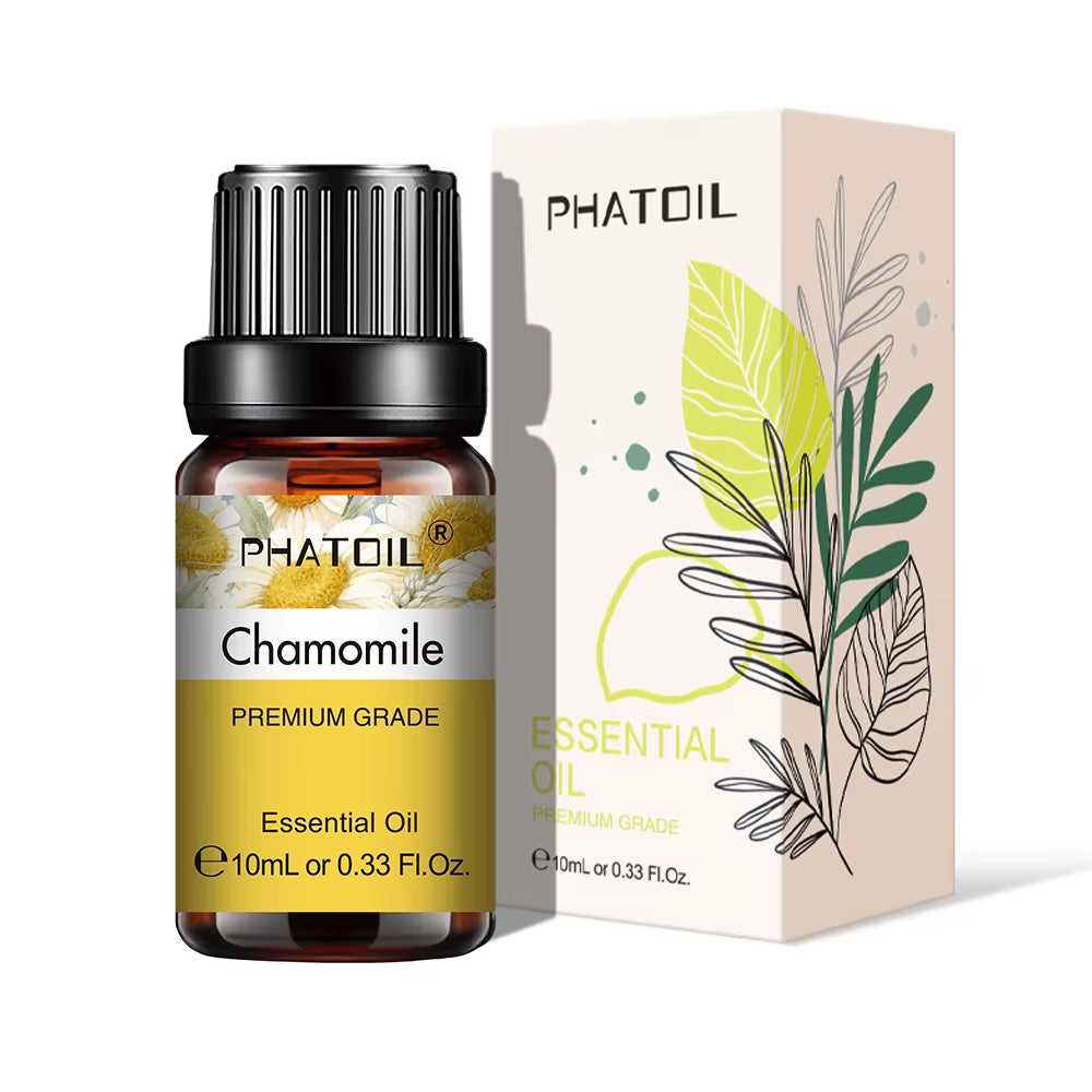 Natural Plant Essential Oil 10ml - Eucalyptus, Rose, Lemon, Bergamot, Vanilla, and Peppermint for Aromatherapy and Diffusers